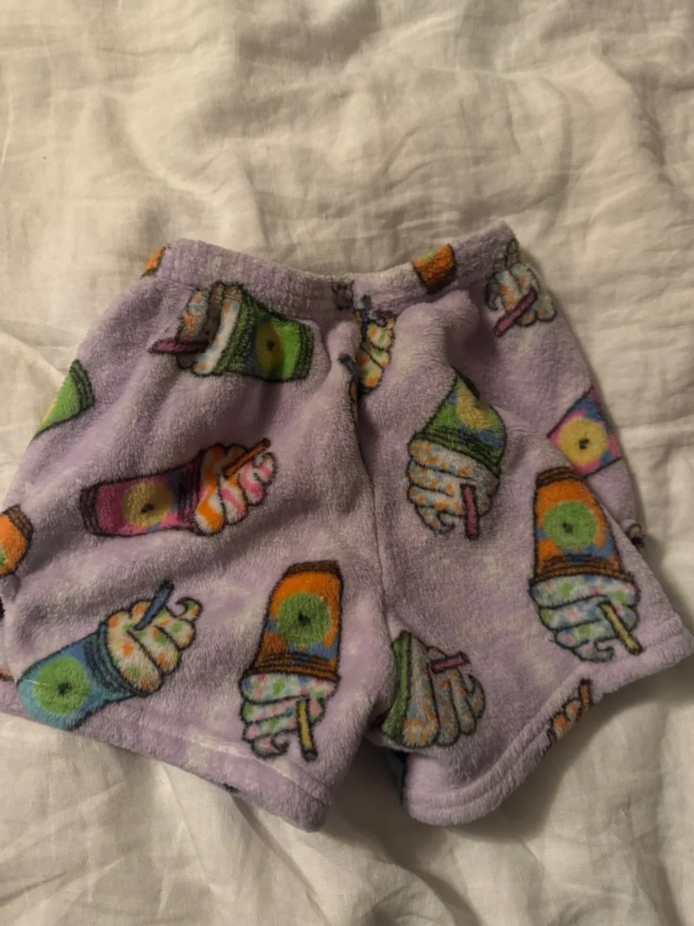Girls fleece pajama shorts